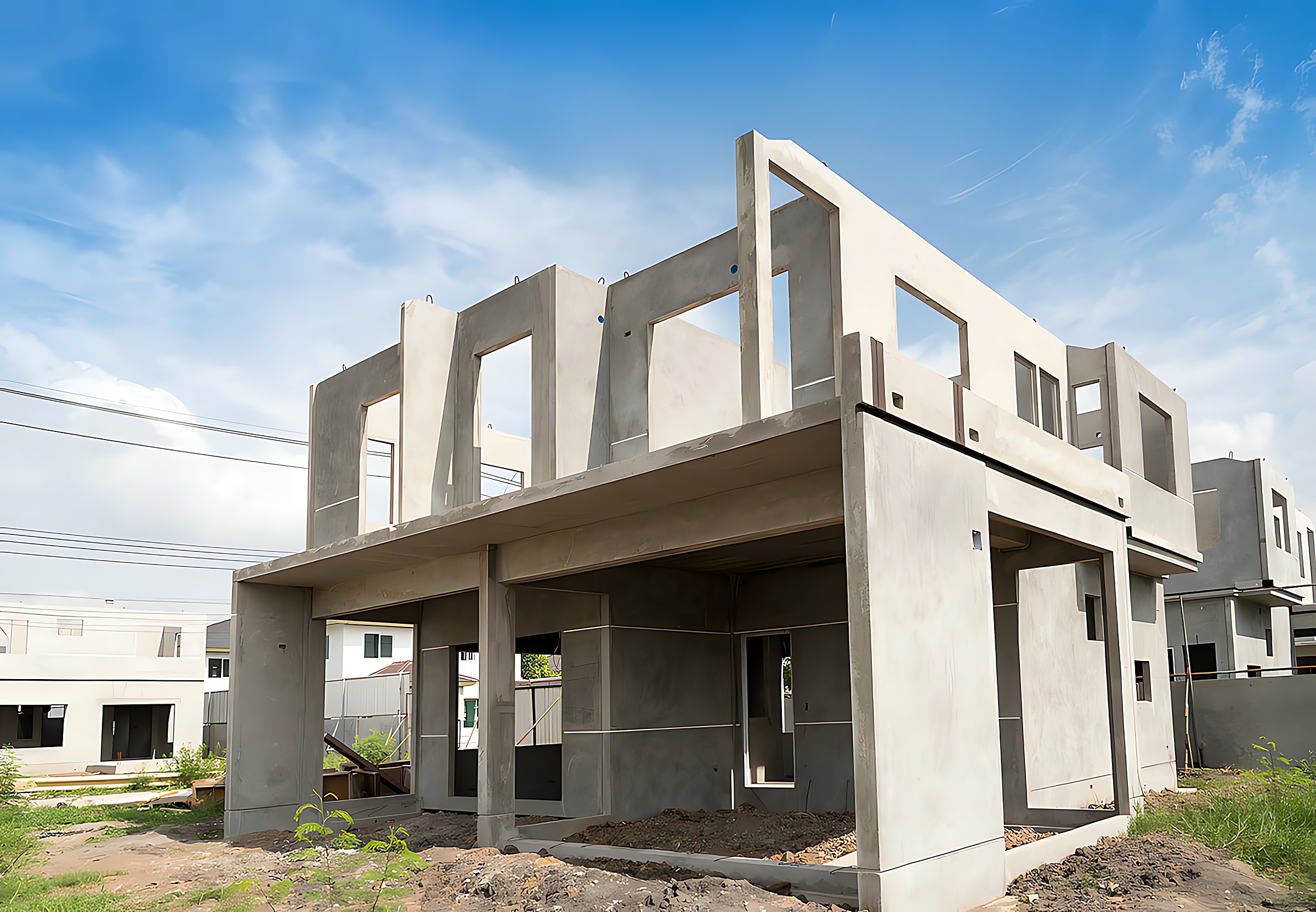 Ouvrages préfabriqués en béton sur site