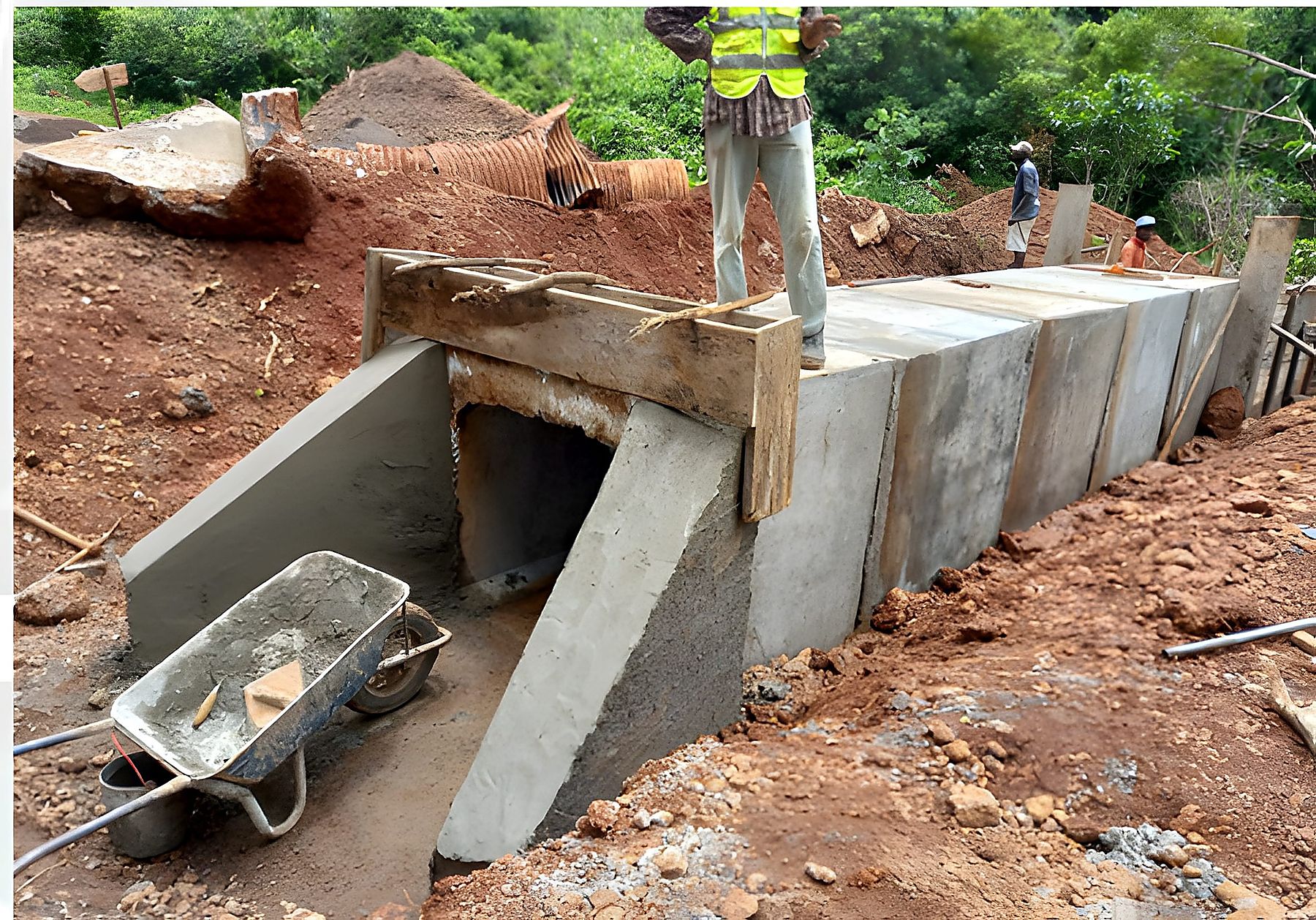 Dalot en béton armé à Télimélé